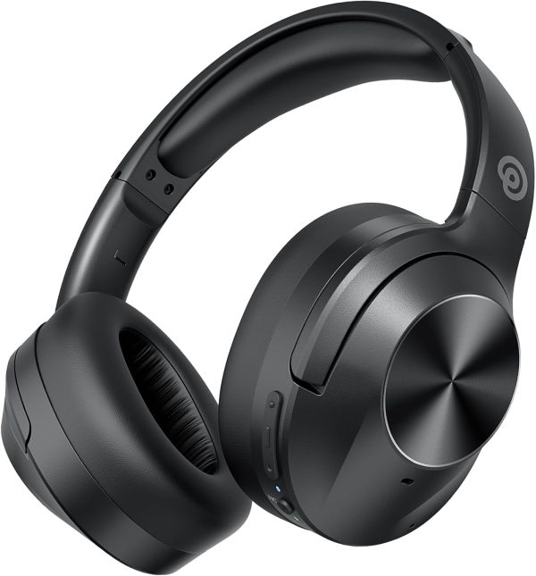 Noise Cancelling Headphones with HD Sound, Wireless Bluetooth Headphones Over The Ear Unequaled Comfort, Vivid Deep Bass, for Home Office Travel Birthday Gift, Black