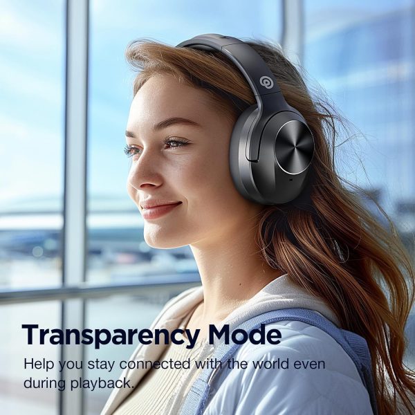 Noise Cancelling Headphones with HD Sound, Wireless Bluetooth Headphones Over The Ear Unequaled Comfort, Vivid Deep Bass, for Home Office Travel Birthday Gift, Black - Image 7